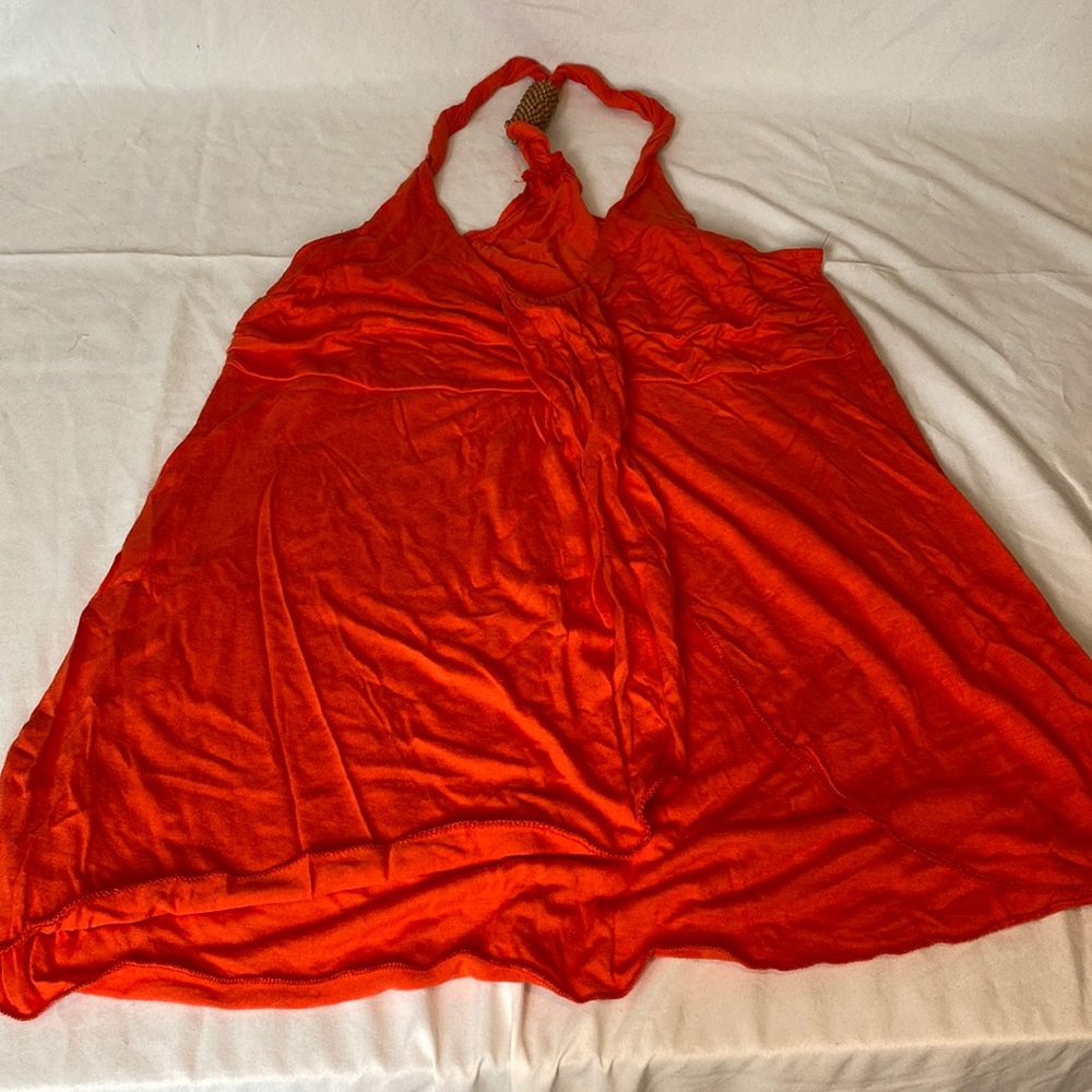Orange halter top
